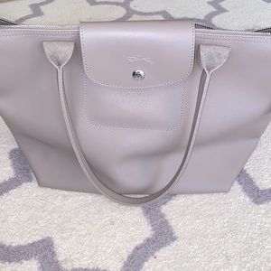 Longchamp Le Pliage City Shoulder Bag Canvas in Taupe